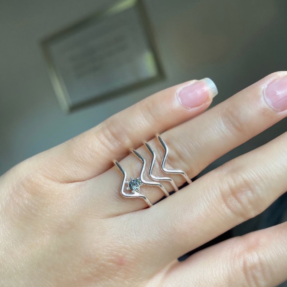 Silver Arrow Rings (Set of 2)